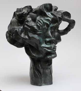 12 13 12 Otto Gutfreund (1889 1927) Viki bronz, 1912-13, v. 32 cm, pozdější odlitek, dílo nejvýraznější sochařské osobnosti české moderny a předního představitele kubistické sochy.