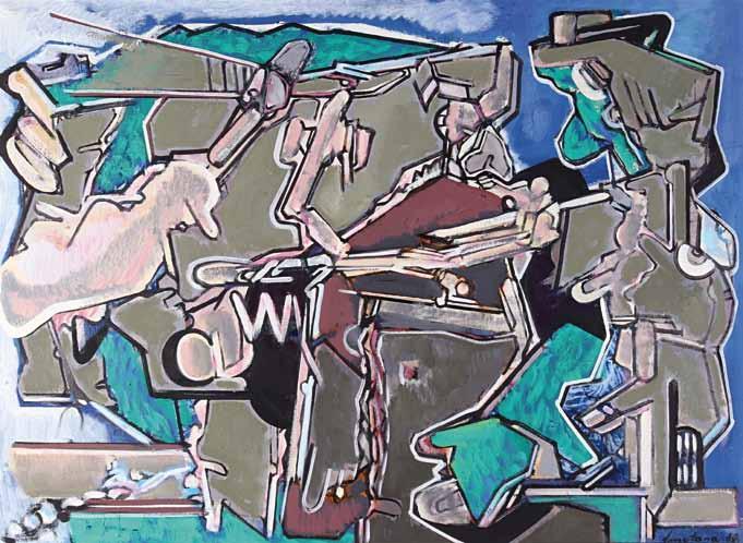 34 34 34 34 Jan Smetana (1918 1998) Konkrétní imaginace olej, plátno, 1980, 73 x 100