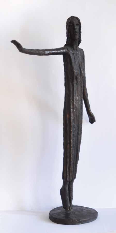 38 Olbram Zoubek (1926 2017) Pravice bronz, v. 71 cm, značeno na podstavci O.