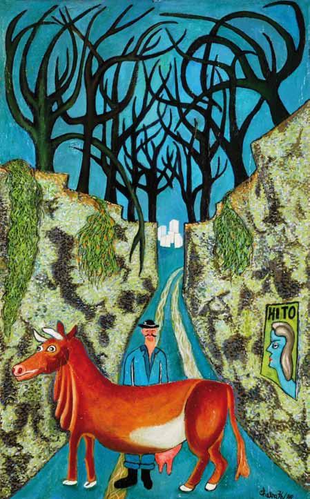 42 Karel Chaba (1925 2009) Jižně od Jižního města olej, deska, 1976-78, 80 x 49,5 cm, sign.