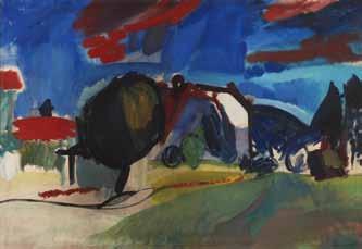 62 63 62 Ladislav Karoušek (1926 1991) Černá Studnice olej, plátno, 1961, 80 x 115 cm, sign. PD L.
