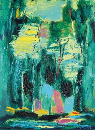 68 67 67 František Hodonský (1945) Z lužního lesa olej, plátno, 2017, 80 x 60 cm, sign.