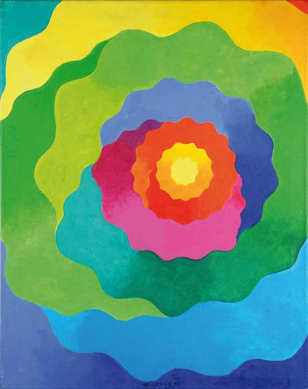 72 72 Aleš Lamr (1943) Větrník akryl, plátno, 2002, 95 x 75 cm,