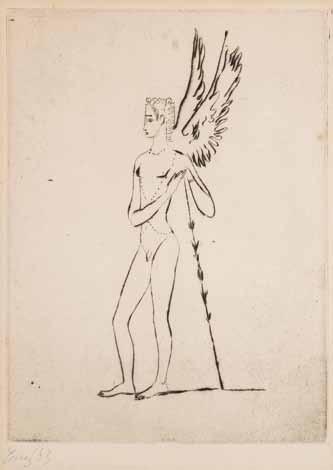 suchá jehla, 1942, 24,1 x 18 cm, sign.