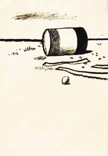 Kopie této strany přiložena 121 Kamil Lhoták (1912 1990) Ilustrace k časopisu Světová literatura tuš, běloba, papír, 24,3 x 16,8 cm, přiložen původní časopis Revue světová literatura,