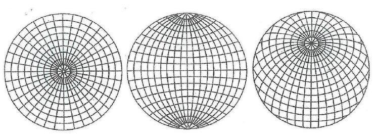 zkreslení různá v různých směrech, tvar obrazců je deformován v mapě. Obecně můžeme říci, že obrazem čtverce je kosodélník (Maršíková a Maršík, 2006). 6.1.
