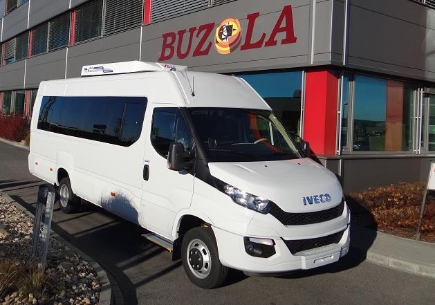 Prodej autobusů BUZOLA Autobusy na bázi IVECO DAILY 50C18 Rozměry: 7498 x 2010 x 3190 mm, rozvor: 4100L mm Provozní/celková hmotnost: 4805/5600 kg Max.