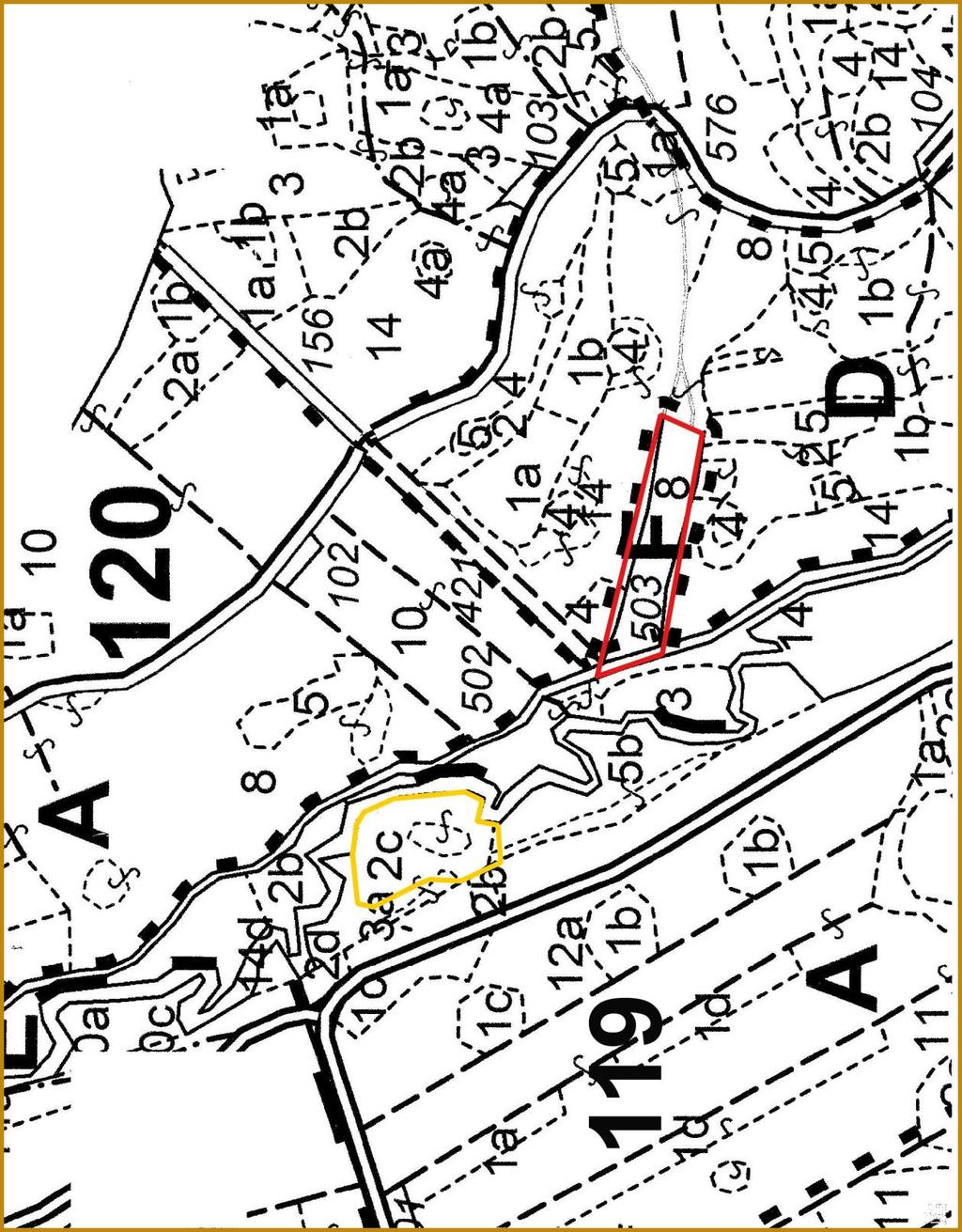Příloha M6-a: Lesnická mapa obrysová Legenda: