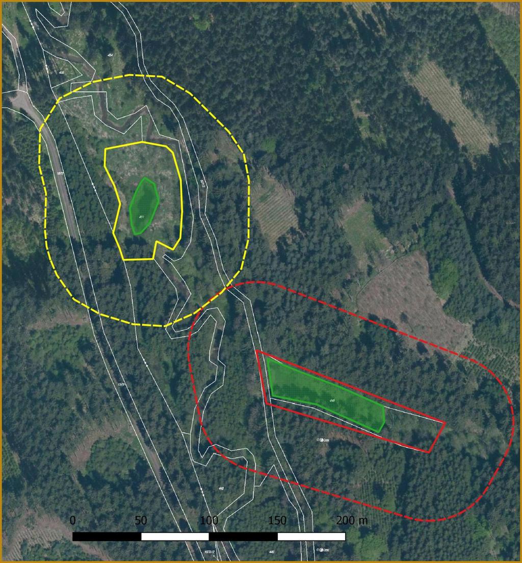 Příloha M8-a: Mapa s lokalizací PO a ZCHOD Legenda: stávající hranice PP hranice OP okolo stávající hranice PP hranice