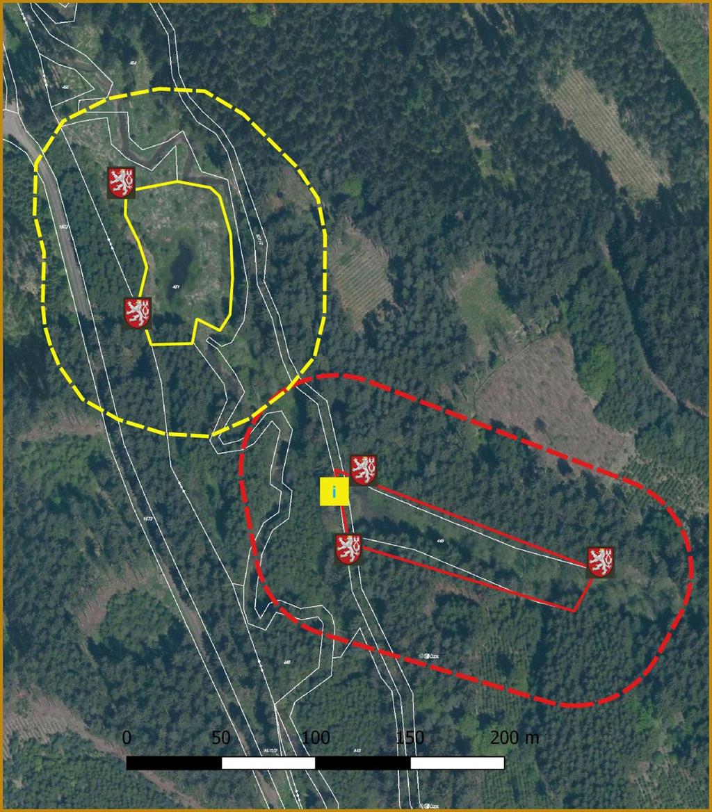 Příloha M8-b: Mapa s doplňujícími ochranářskými návrhy Legenda: stávající hranice PP hranice OP okolo stávající hranice PP hranice navrhovaného rozšíření