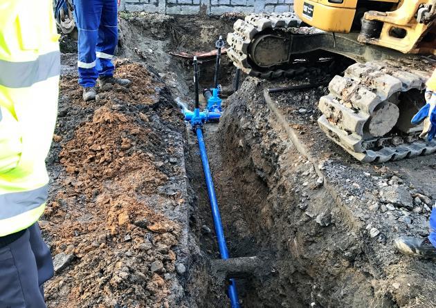 Obnova vodovodu Jeseník, Lipovská (od železničního přejezdu k VDJ) Stavba byla zahájena v roce