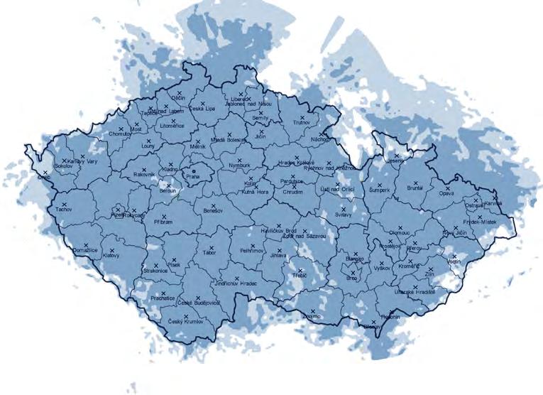 Mapa pokrytí vysílači FM příloha č.