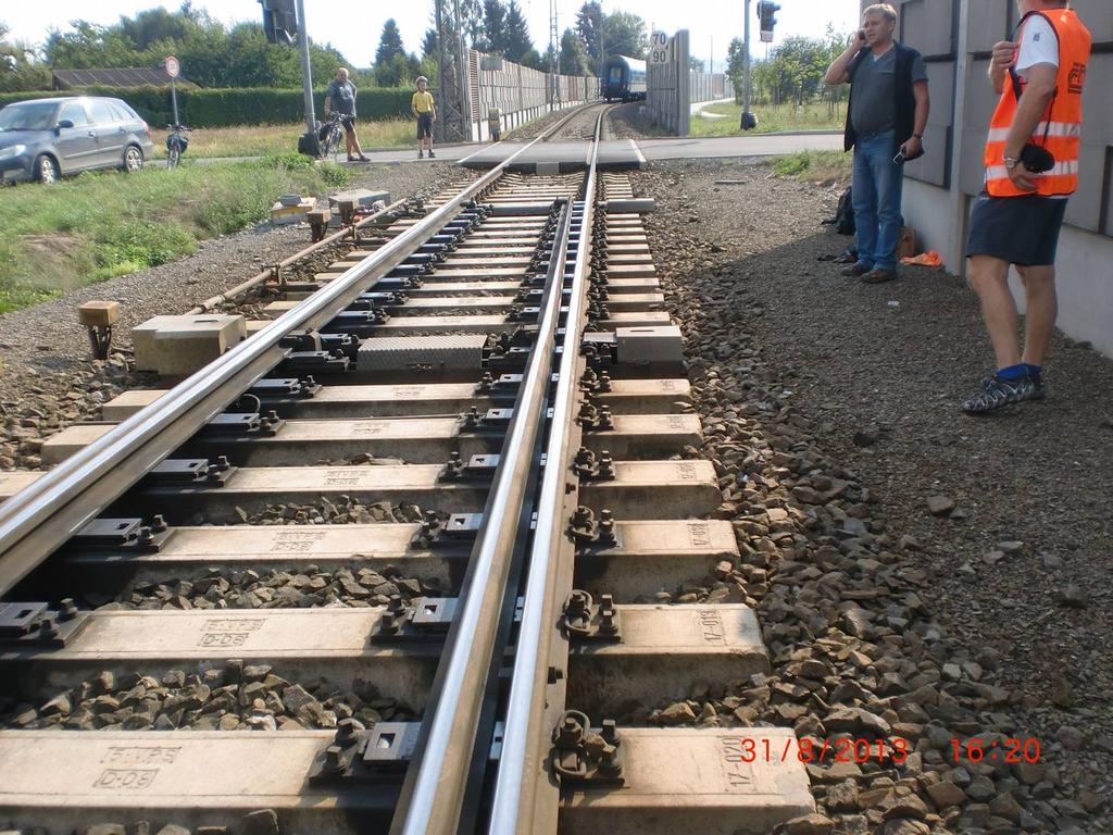 Obr. č. 5: Pohled přes výhybku č. 1 žst.