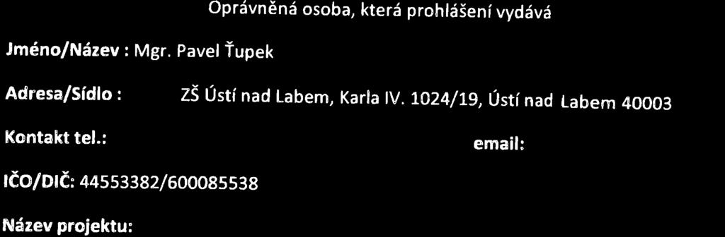 Cestné prohlééeni iadatele 0 grant 0 bezdluinosti vfiéi vefejné sprévé a zdravotnl m poji t'ovném.lméno/nézev : Mgr.