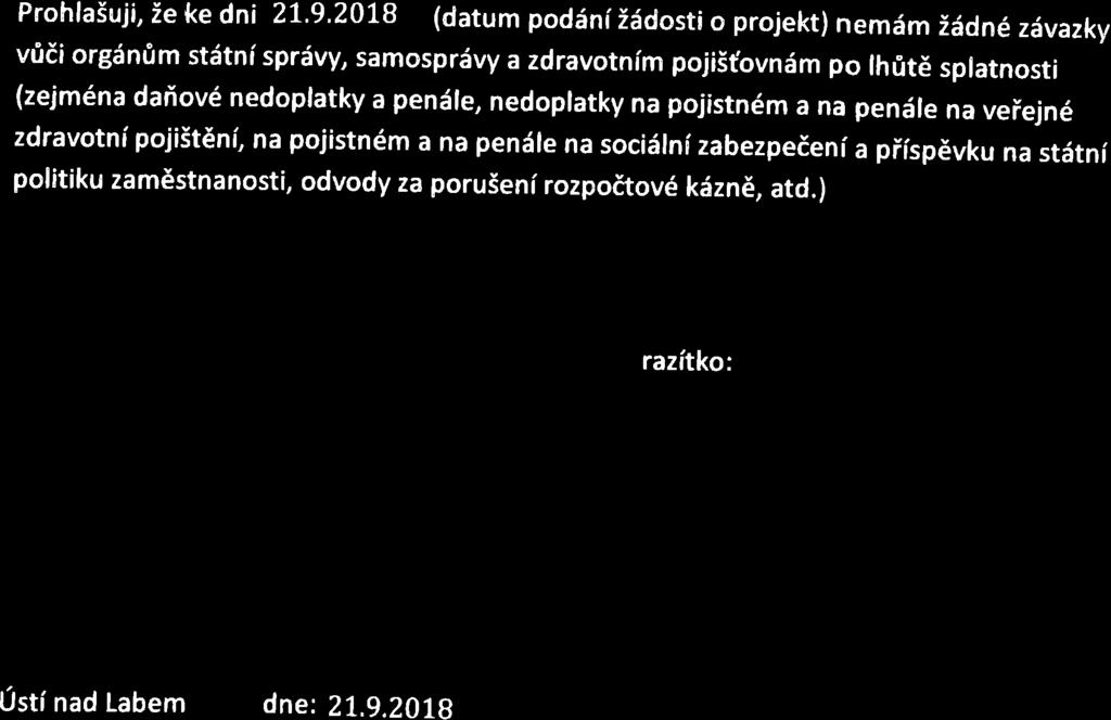 cz Ito/DIE: 44553382/600085538 \ o Nézev projektu: (I Z H24&4 4 Z /V, 4 i/ Prohla uji, 2e ke dni 21.9.