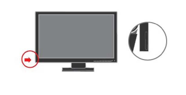 Servisní informace Produktová čísla Produktové číslo monitoru se nachází na boční straně rámečku displeje (viz obrázek níže).