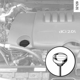 HLADINA OLEJE V MOTORU: doplnění, plnění (1/2) 1 1 1 1 2 2 2.0 16V 2.0 dci 2.