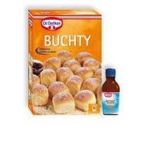 Na pfiípravu tûsta smícháme smûs na buchty, mléko, máslo, aroma, rozinky a ruãnû vafieãkou vypracujeme hladké tûsto.