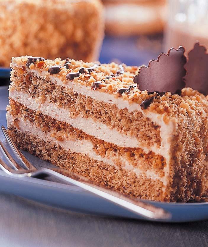 Baileys) 1 balíãek Îelatinového ztuïovaãe 100 ml vlaïné vody Na posypání a ozdobení: 70 g mlet ch lískov ch ofiechû 1 balíãek Polevy tmavé dortovou formu ( 26 cm) potravináfiskou fólii formiãky na