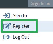 C) V případě, že jste nikdy nebyli zaregistrováni, Pokud v systému nejste zaregistrováni, zvolte Register.