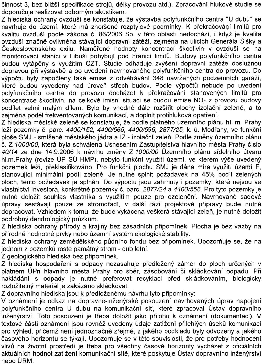- 3 - èinnost 3, bez bližší specifikace strojù, délky provozu atd.). Zpracování hlukové studie se doporuèuje realizovat odborným akustikem.