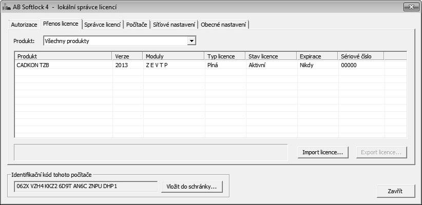 nebo zvolte Start (Windows) > Programy > AB Studio > Autorizace a správa licencí > Autorizace Softlock. Postup: 1.