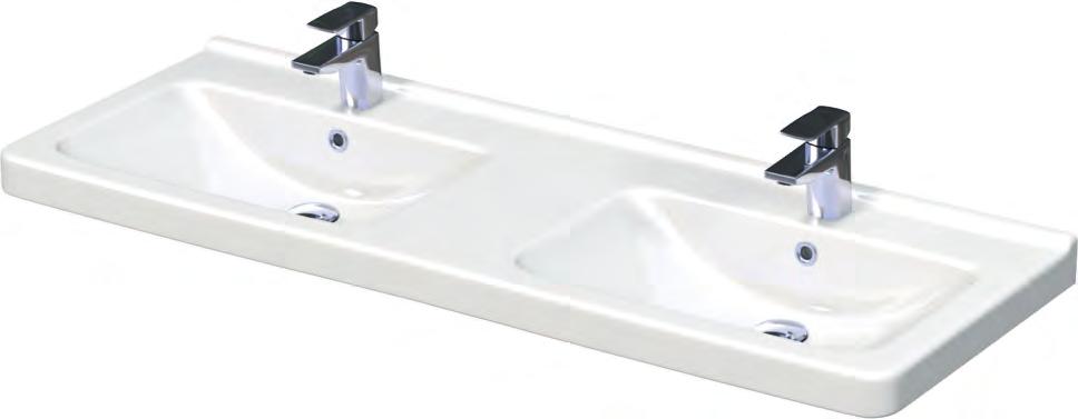 ŠxHxV 130 x 49 x 5 cm UM Cubito 130D Rozteč otvorů odpadů dvojumyvadla 70 cm *Uvedené ceny skříněk