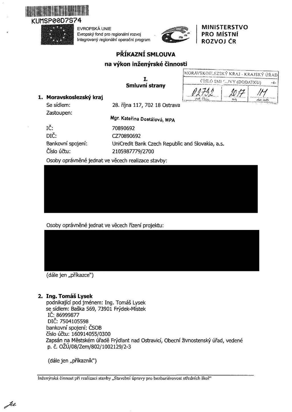 KUf1SP00D7S?4 EVRPSKÁ UNIE Evrpský fnd pr reginální rzvj Integrvaný reginální perační prgram MINISTERSTV PR MÍSTNÍ RZVJ ČR 1.