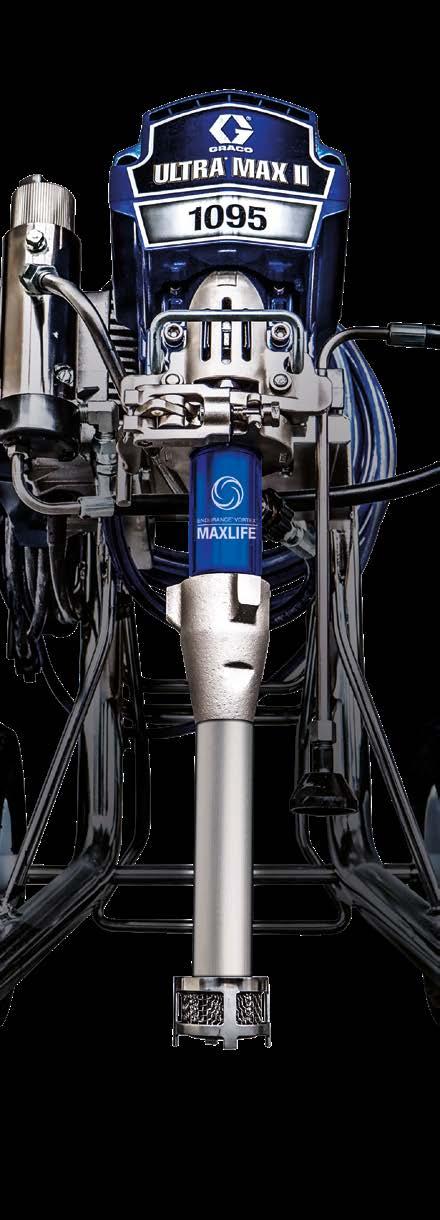 ULTRA MAX II Elektrické bezvzduchové stříkací zařízení pro profesionální malování Není nic lepšího než elektrické stříkací zařízení společnosti Graco Stříkací zařízení Graco Ultra Max poskytují