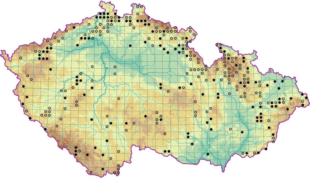 hlinitých substrátech v koluviálních polohách na kambizemi nebo koluvizemi; tyto půdy mohou být oglejené.