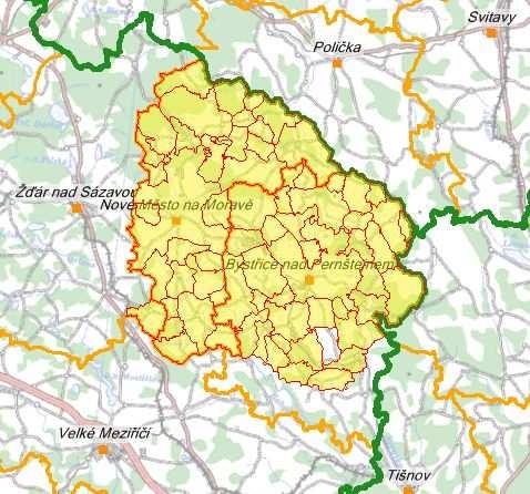 Rozšíření území působnosti: 23.11.2006 - přistoupila do Mikroregionu Bystřicko obec Blažkov 14.12.2006 podána přihláška obce Věžná 18.12.2006 podána přihláška městyse Nedvědice 20.03.