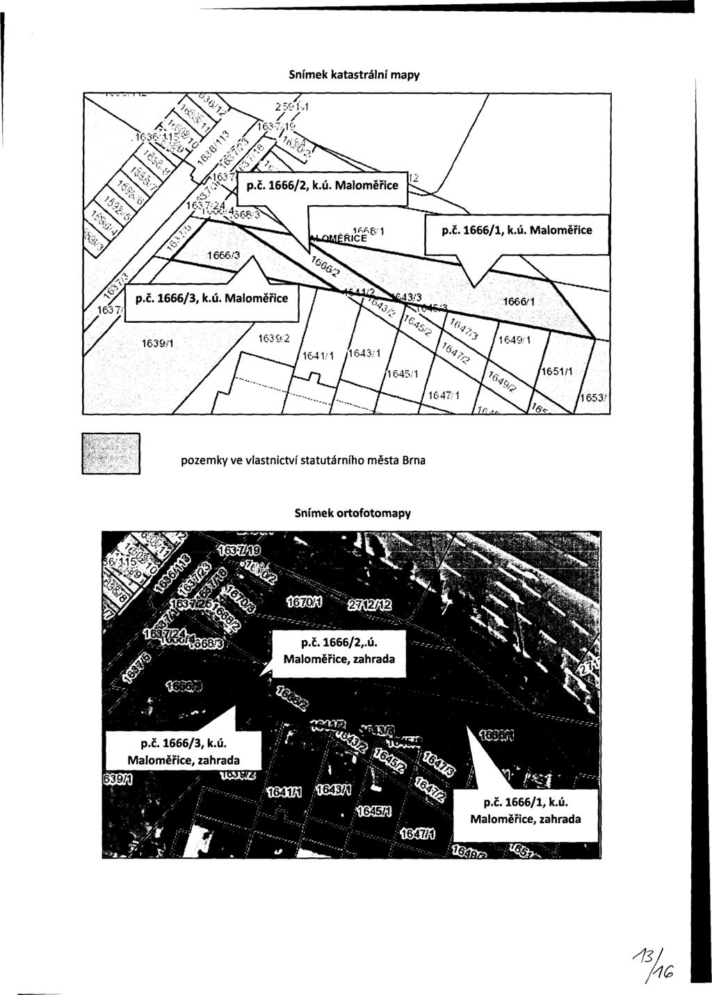 Snímek katastrální mapy p.č. 1666/1, k.ú.