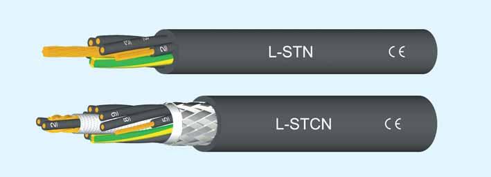 L-STN, L-STCN Ohebn neoprenov kabel s nosn m tahov m prvkem - Jemnû lanûné mûdûné jádro dle normy DIN VDE 0295 a IEC 60228 tfi.