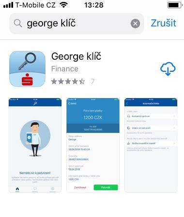 2.2. Instalace na zařízeních se systémem V App Store najděte aplikaci George klíč a nainstalujte ji. 3. Aktivace aplikace George klíč 3.1.