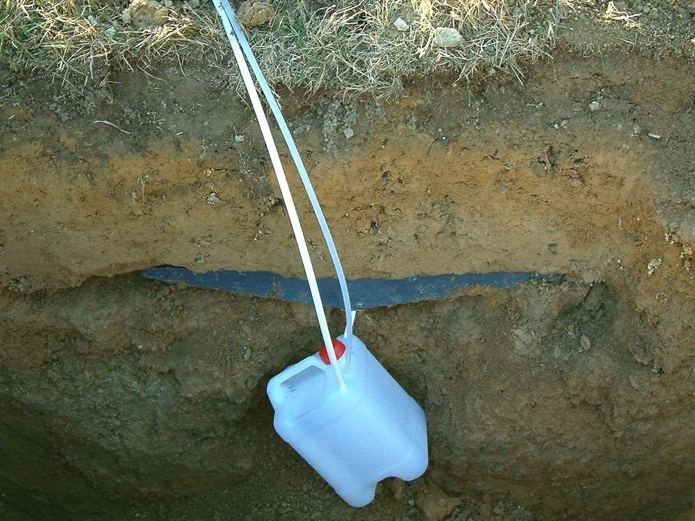 Pro hodnocení množství a kvality vody prosakující