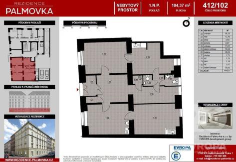 Vlastní vchod z ulice. V kvalitním standardu, možnost klientských změn. Možnost využití jako obchod, ordinace, showroom, kanceláře.