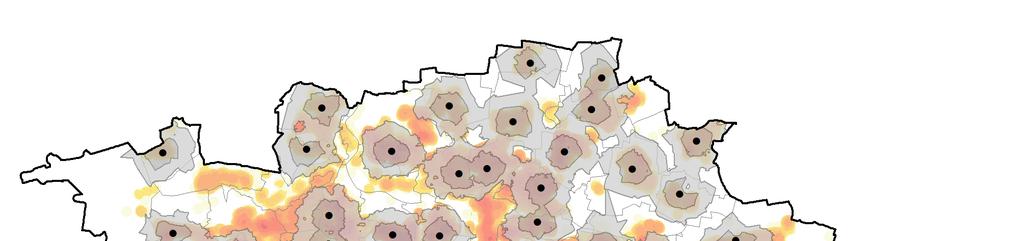 MAPA / 02 DOSTUPNOST K NIHOVEN V P Á SMU 800 A 1 500 M ETRŮ (2018) Zdroj: IPR Praha Dále byl vypočítán procentní podíl obyvatel jednotlivých BUC (vůči celkovému obyvatelstvu BUC), kteří se nachází v