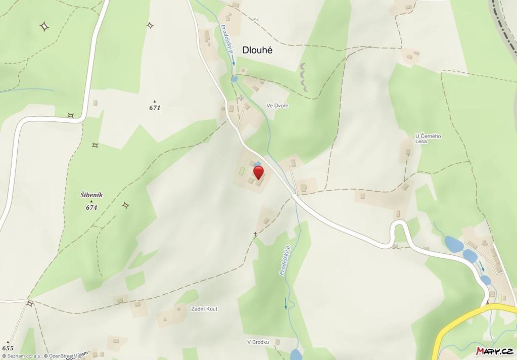 Mapa oblasti Pozemek