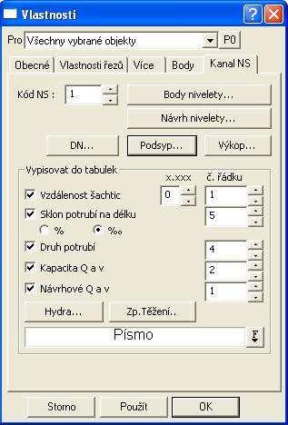 Generace podélného profilu dle vybraného polygonu