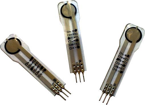 2.2 ergopak FSR s - Force Sensing Resistors FSR senzory jsou dalším plug and play zařízením, které je možno zapojit do ergopak rozbočovače, a měření s nimi lze kombinovat a současně s měřením