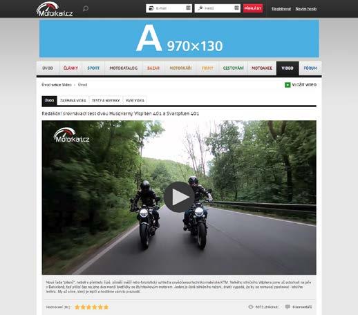Sekce Video Video přímo ze sedla nového modelu motocyklu, řítícího se po okruhu, osloví mnohem intenzivněji než sebelépe napsaný textový popis.