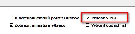 Verze 4.0.5 Miniatura výkresu v nabídce V Nabídce na záložce Texty byla doplněna volba Zobrazit miniaturu výkresu. Je-li tato volba zatržena, v nabídce se vytiskne u každého výkresu jeho miniatura.