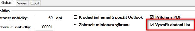 Verze 4.0.6 Vytvoření a tisk dodacího listu Dodací list obsahuje stejné položky jako nabídka, s rozdílem skutečných počtů kusů.