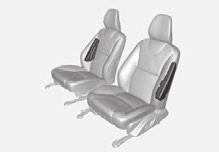 01 Bezpečnost 01 Boční airbagy (SIPS) Boční airbag Umístění Airbag se naplní mezi tělem cestujícího a dveřmi a absorbuje náraz v okamžiku srážky. Airbag se vypustí při stlačení v důsledku srážky.