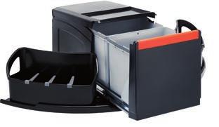 sáčky), 22 l, + 5,5 l určen pro biologický odpad + Zadní koš 121.0307.