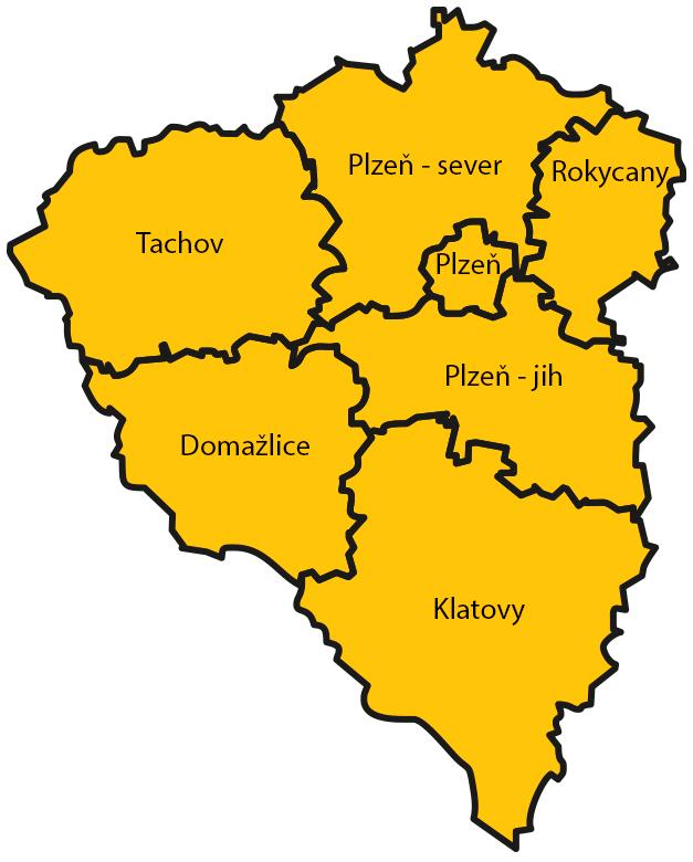 1. GEOGRAFICKÉ VYMEZENÍ Plzeňský kraj se nachází v jižní části