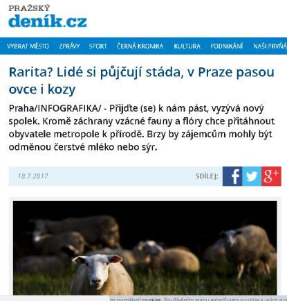 srpna 2017, Hospodářské noviny - Kozy a ovce For Rent.