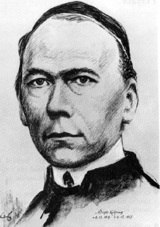 Charitní iniciativy zaměřené na dělníky Německo: Adolf Kolping Katolický kněz (1813 1865), od roku 1850 inicioval zakládání spolků na podporu chudých tovaryšů, putujících z
