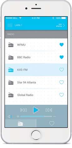 Aplikace LARA Dio (pro LARA radio) Aplikace LARA NAS (pro LARA intercom) Aplikace LARA Dio je určena