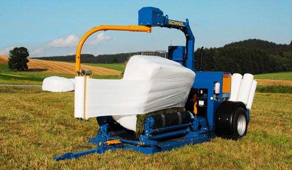 G3010 Q PROFI OVÍJECÍ STROJ NA HRANATÉ BALÍKY Plně automatické programové ovládání PROFI ZÁKLADNÍ VYBAVENÍ (bez hydraulického oleje) Jedno ovíjecí rameno Hydraulicky sklopný ovíjecí stůl s